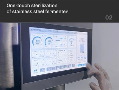 One-touch sterilization of stainless steel fermenter One-touch sterilization of stainless steel fermenter